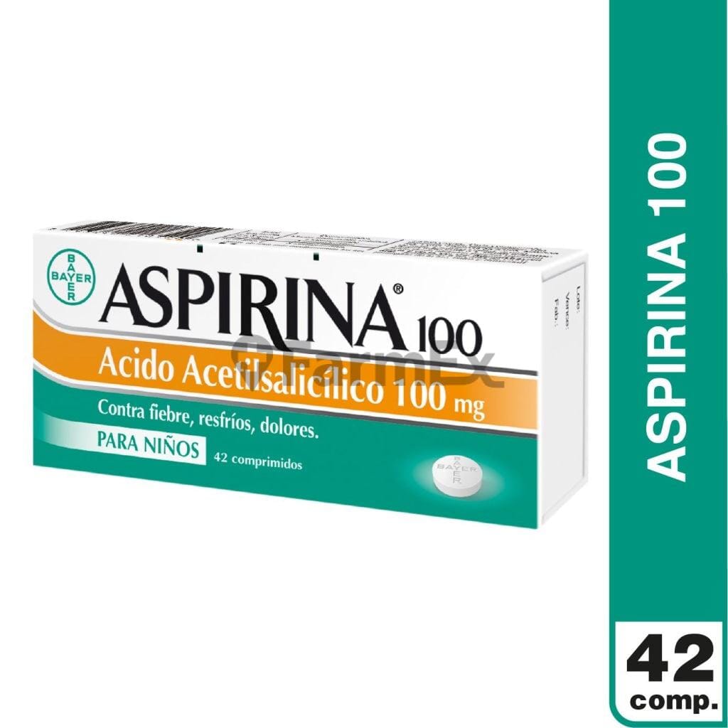 Aspirina 100 mg x 42 comprimidos Farmex-Fonasa-Persistente